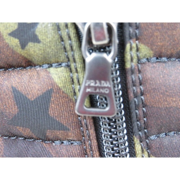 NIB PRADA 0T0782 CAMOUFLAGE GREEN LEATHER CAP TOE LACE UP COMBAT BOOTS 36 US 6 - Picture 11 of 12